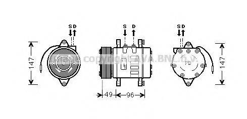 AVA QUALITY COOLING FTK365 Компресор, кондиціонер