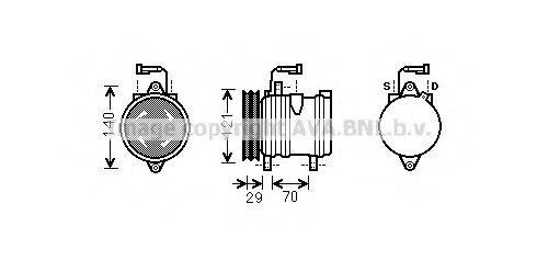 AVA QUALITY COOLING FTK367 Компресор, кондиціонер