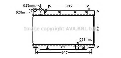 AVA QUALITY COOLING HD2206 Радіатор, охолодження двигуна