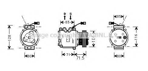 AVA QUALITY COOLING HDAK009 Компресор, кондиціонер