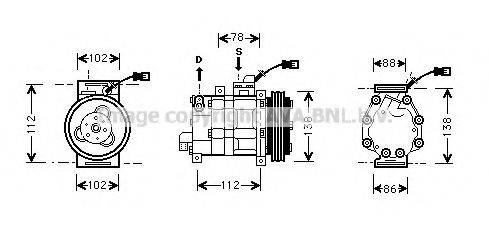 AVA QUALITY COOLING HDK008 Компресор, кондиціонер