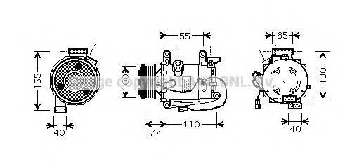 AVA QUALITY COOLING HDK208 Компресор, кондиціонер