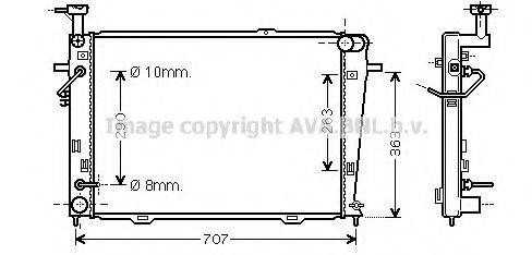 AVA QUALITY COOLING HY2127 Радіатор, охолодження двигуна