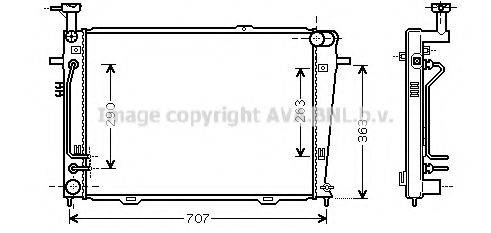 AVA QUALITY COOLING HY2130 Радіатор, охолодження двигуна