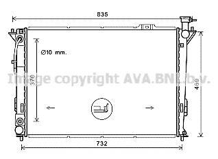 AVA QUALITY COOLING HY2352 Радіатор, охолодження двигуна