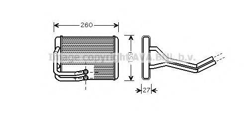 AVA QUALITY COOLING HY6122 Теплообмінник, опалення салону