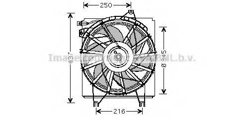 AVA QUALITY COOLING HY7503 Вентилятор, охолодження двигуна