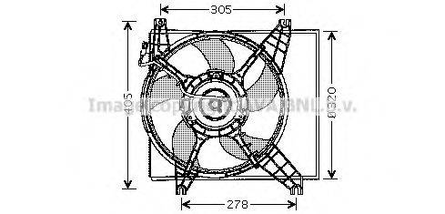 AVA QUALITY COOLING HY7504 Вентилятор, охолодження двигуна