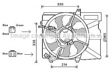 AVA QUALITY COOLING HY7525 Вентилятор, охолодження двигуна