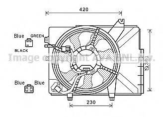 AVA QUALITY COOLING HY7532 Вентилятор, охолодження двигуна
