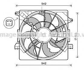 AVA QUALITY COOLING HY7550 Вентилятор, охолодження двигуна