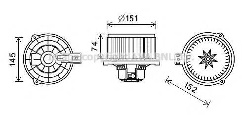 AVA QUALITY COOLING HY8429 Електродвигун, вентиляція салону