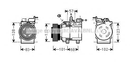 AVA QUALITY COOLING HYAK123 Компресор, кондиціонер