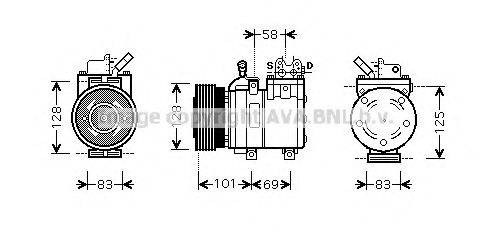 AVA QUALITY COOLING HYK166 Компресор, кондиціонер