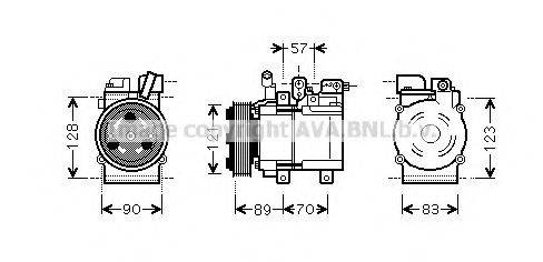 AVA QUALITY COOLING HYK257 Компресор, кондиціонер