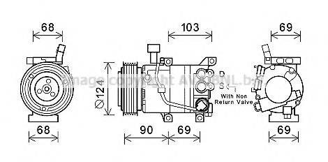 AVA QUALITY COOLING HYK421 Компресор, кондиціонер