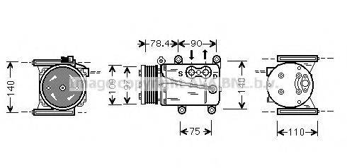 AVA QUALITY COOLING JRAK034 Компресор, кондиціонер