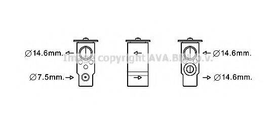 AVA QUALITY COOLING KA1217 Розширювальний клапан, кондиціонер