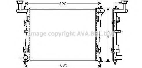 AVA QUALITY COOLING KA2097 Радіатор, охолодження двигуна