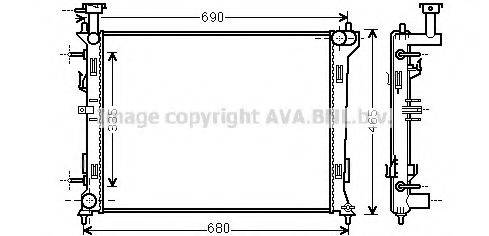 AVA QUALITY COOLING KA2160 Радіатор, охолодження двигуна