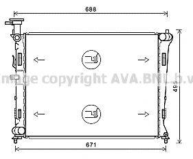AVA QUALITY COOLING KA2237 Радіатор, охолодження двигуна