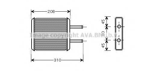 AVA QUALITY COOLING KA6043 Теплообмінник, опалення салону