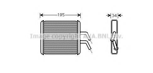 AVA QUALITY COOLING KA6044 Теплообмінник, опалення салону