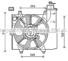 AVA QUALITY COOLING KA7531 Вентилятор, охолодження двигуна