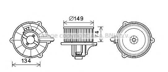 AVA QUALITY COOLING KA8225 Електродвигун, вентиляція салону