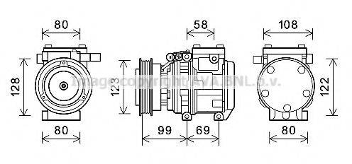 AVA QUALITY COOLING KAAK264 Компресор, кондиціонер