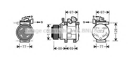 AVA QUALITY COOLING KAK124 Компресор, кондиціонер