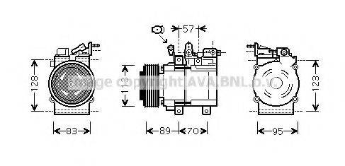 AVA QUALITY COOLING KAK137 Компресор, кондиціонер