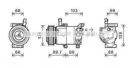 AVA QUALITY COOLING KAK159 Компресор, кондиціонер