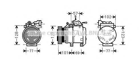 AVA QUALITY COOLING KAK211 Компресор, кондиціонер