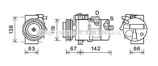 AVA QUALITY COOLING KAK216 Компресор, кондиціонер