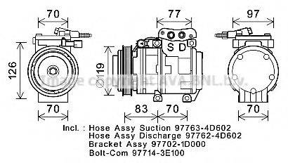 AVA QUALITY COOLING KAK245 Компресор, кондиціонер