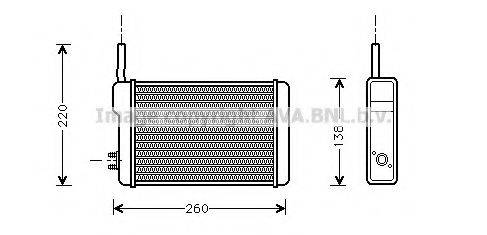 AVA QUALITY COOLING LA6013 Теплообмінник, опалення салону