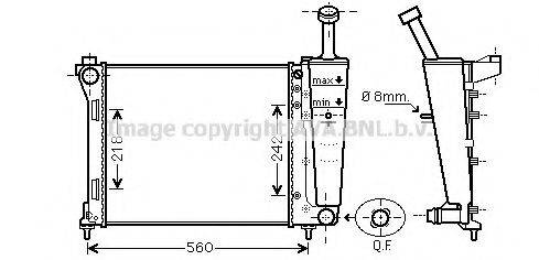 AVA QUALITY COOLING LC2099 Радіатор, охолодження двигуна