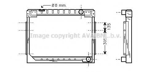 AVA QUALITY COOLING ME2127 Радіатор, охолодження двигуна