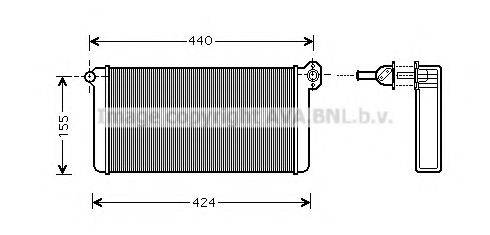 AVA QUALITY COOLING ME6191 Теплообмінник, опалення салону