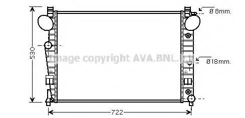 AVA QUALITY COOLING MS2308 Радіатор, охолодження двигуна