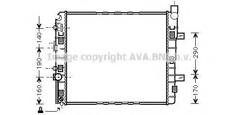 AVA QUALITY COOLING MS2319 Радіатор, охолодження двигуна