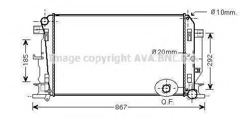 AVA QUALITY COOLING MS2402 Радіатор, охолодження двигуна