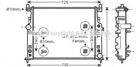 AVA QUALITY COOLING MS2436 Радіатор, охолодження двигуна