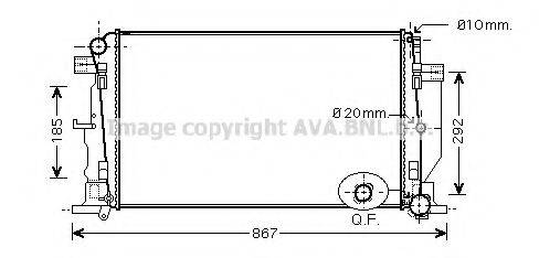 AVA QUALITY COOLING MS2444 Радіатор, охолодження двигуна