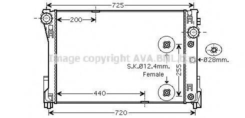 AVA QUALITY COOLING MS2452 Радіатор, охолодження двигуна