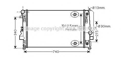 AVA QUALITY COOLING MS2460 Радіатор, охолодження двигуна