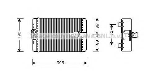 AVA QUALITY COOLING MS6186 Теплообмінник, опалення салону