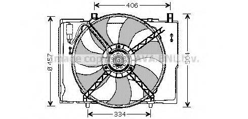 AVA QUALITY COOLING MS7504 Вентилятор, охолодження двигуна