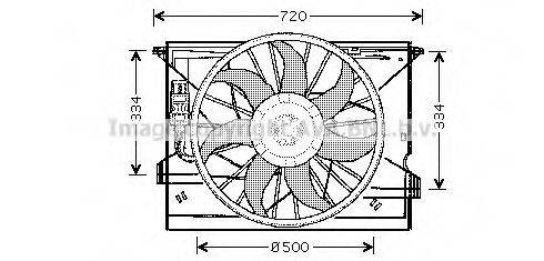 AVA QUALITY COOLING MS7508 Вентилятор, охолодження двигуна